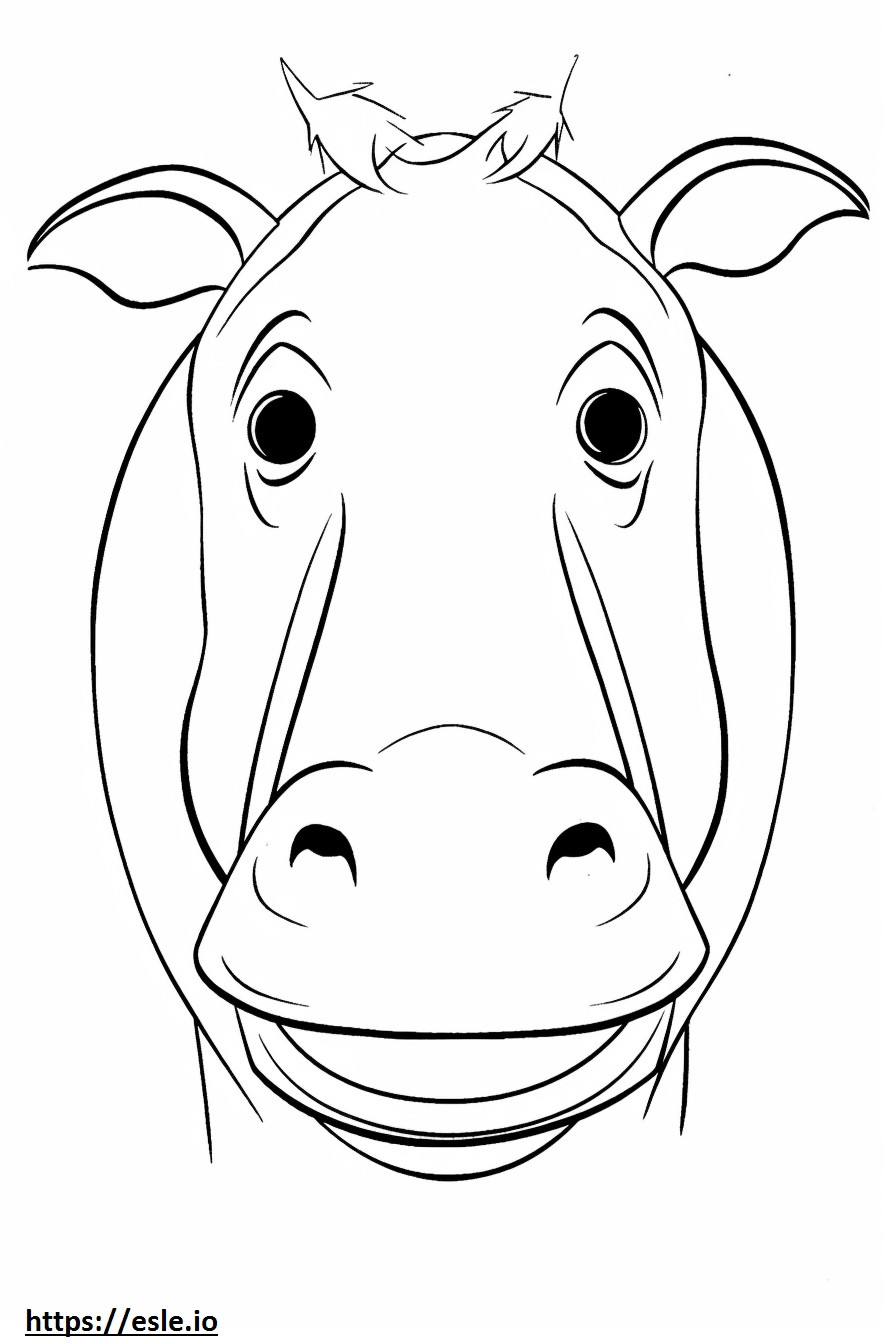Babirusa face coloring page