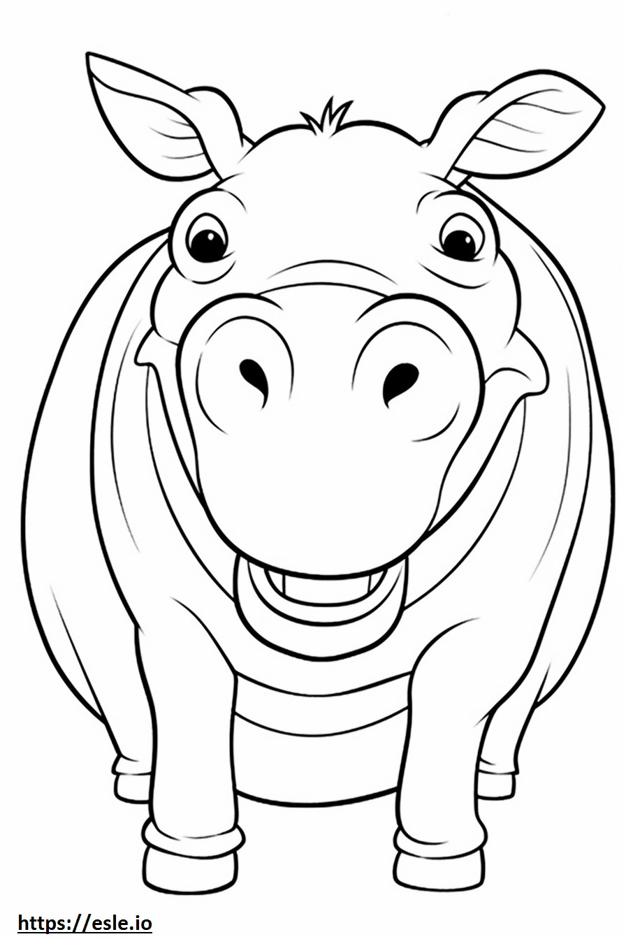 Emoji de sonrisa de babirusa para colorear e imprimir