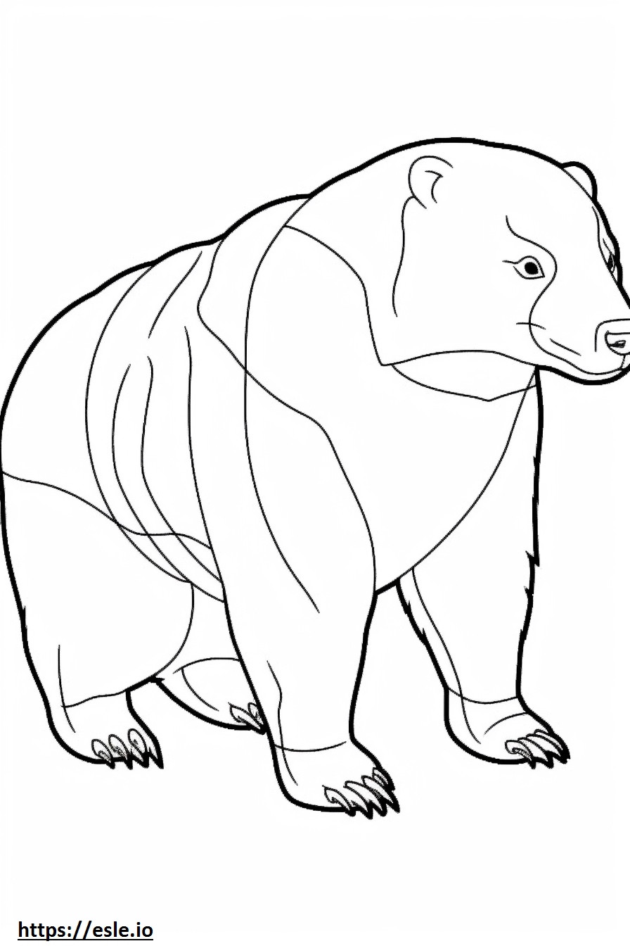 Badger full body coloring page