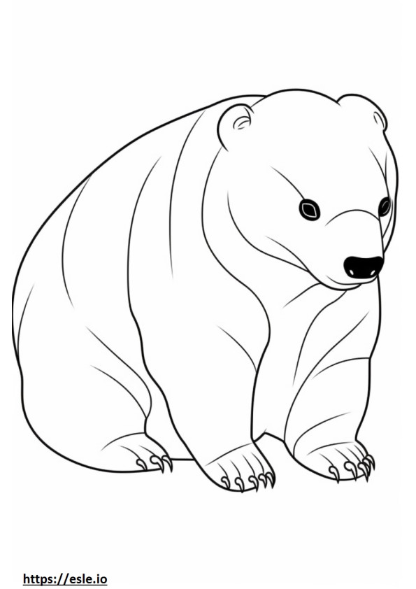 Badger baby coloring page
