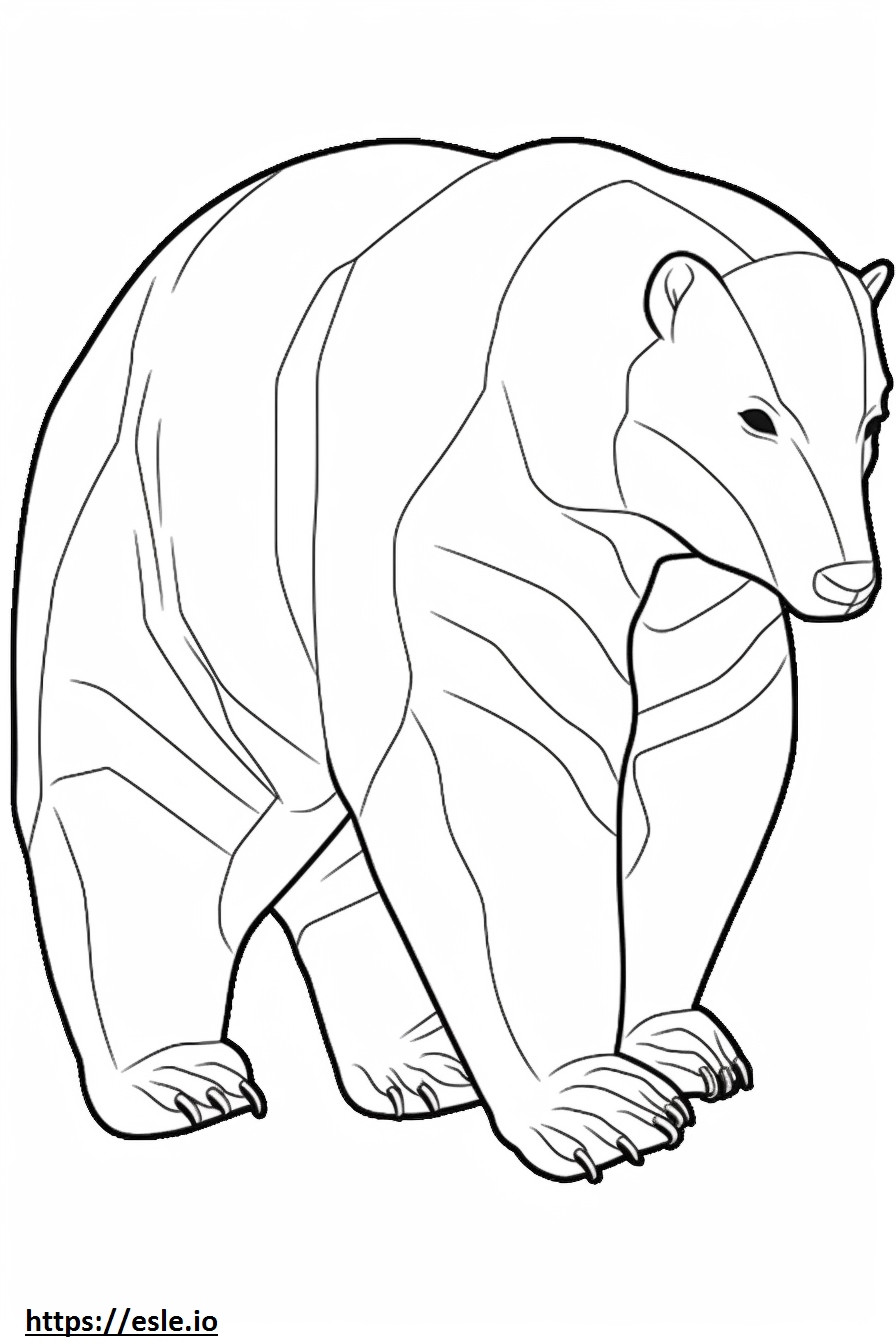 Badger cute coloring page