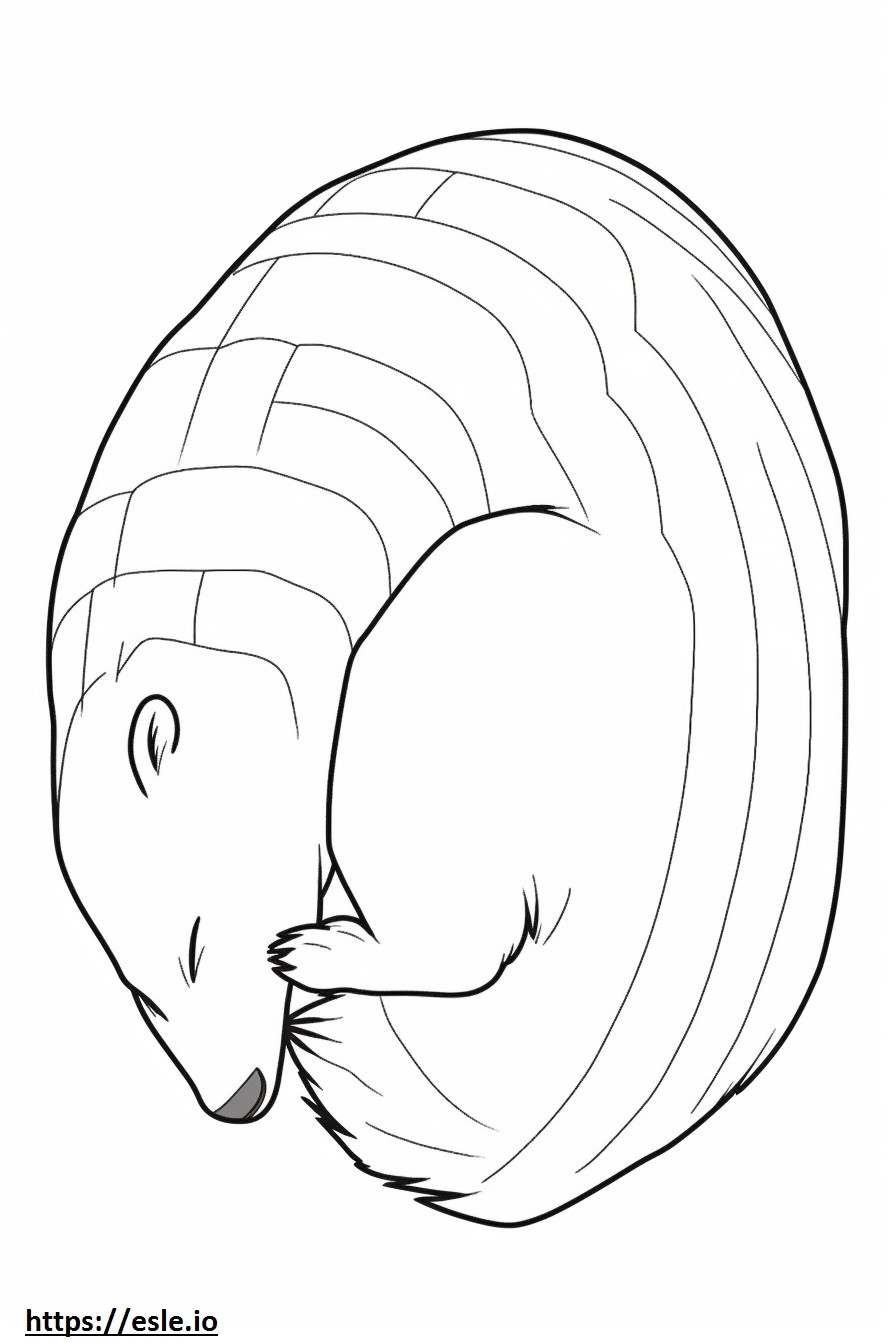 Badger Sleeping coloring page