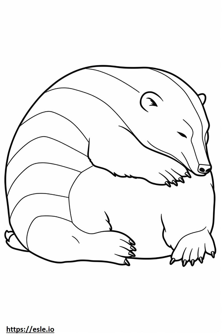 Badger Sleeping coloring page