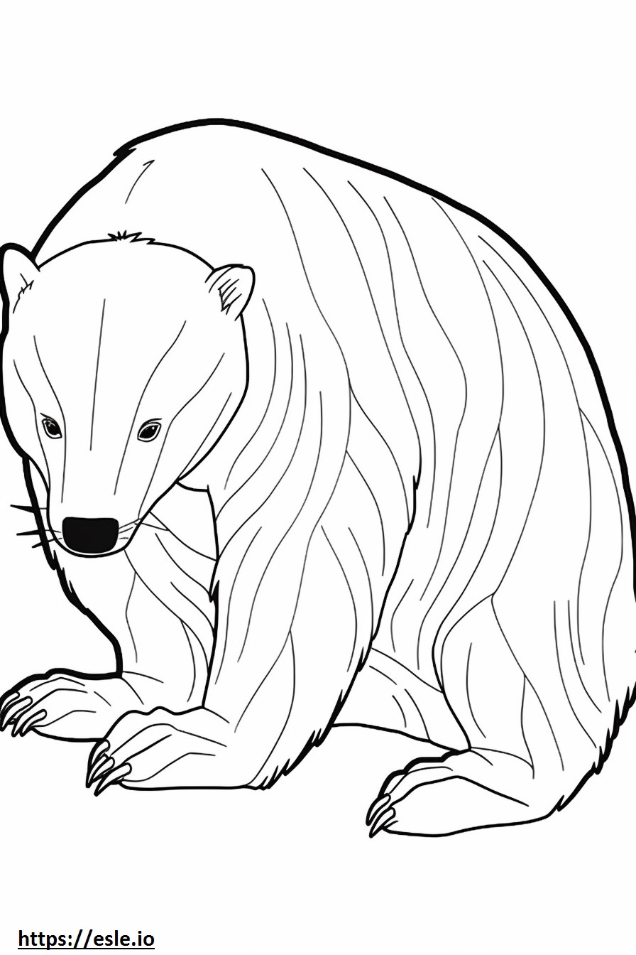 Badger Friendly coloring page