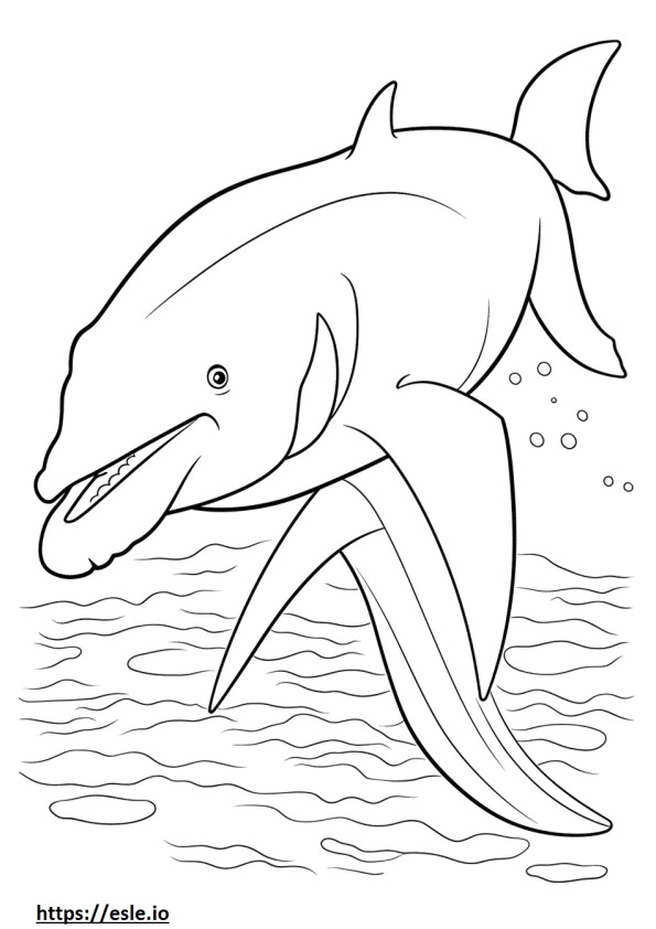 Coloriage Respectueux des baleines à fanons à imprimer