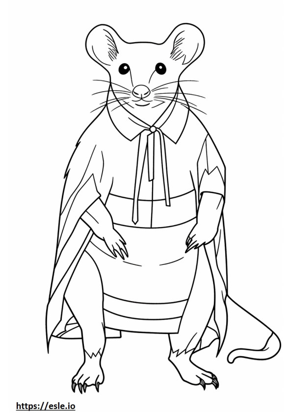 Balinese full body coloring page