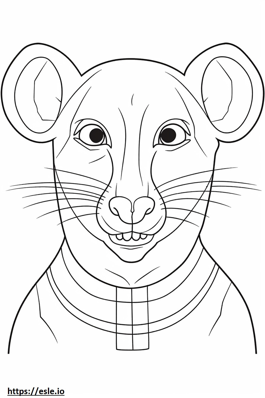 Balinese face coloring page