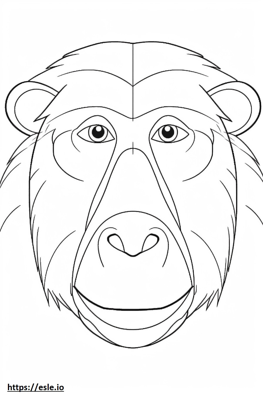 Balinese face coloring page