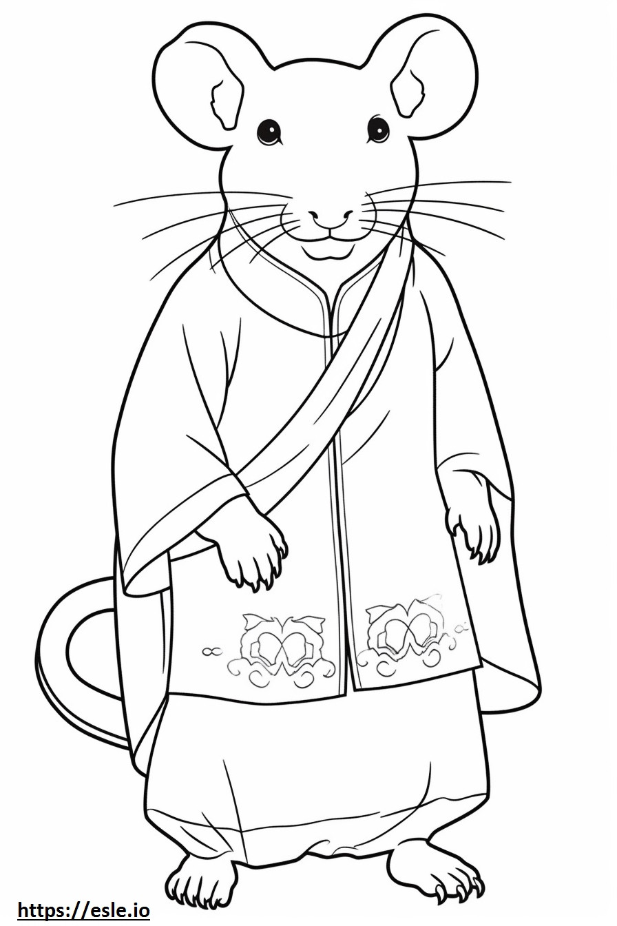 Balinese baby coloring page