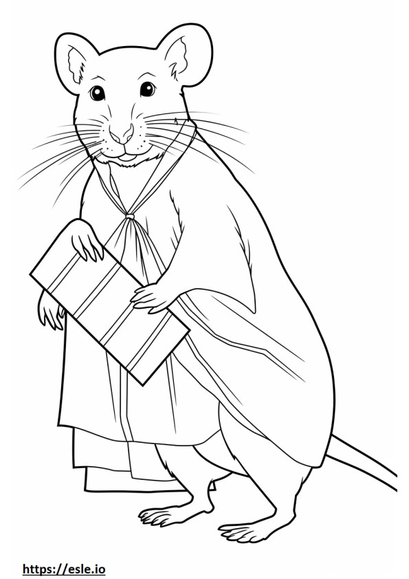 Balinese cute coloring page