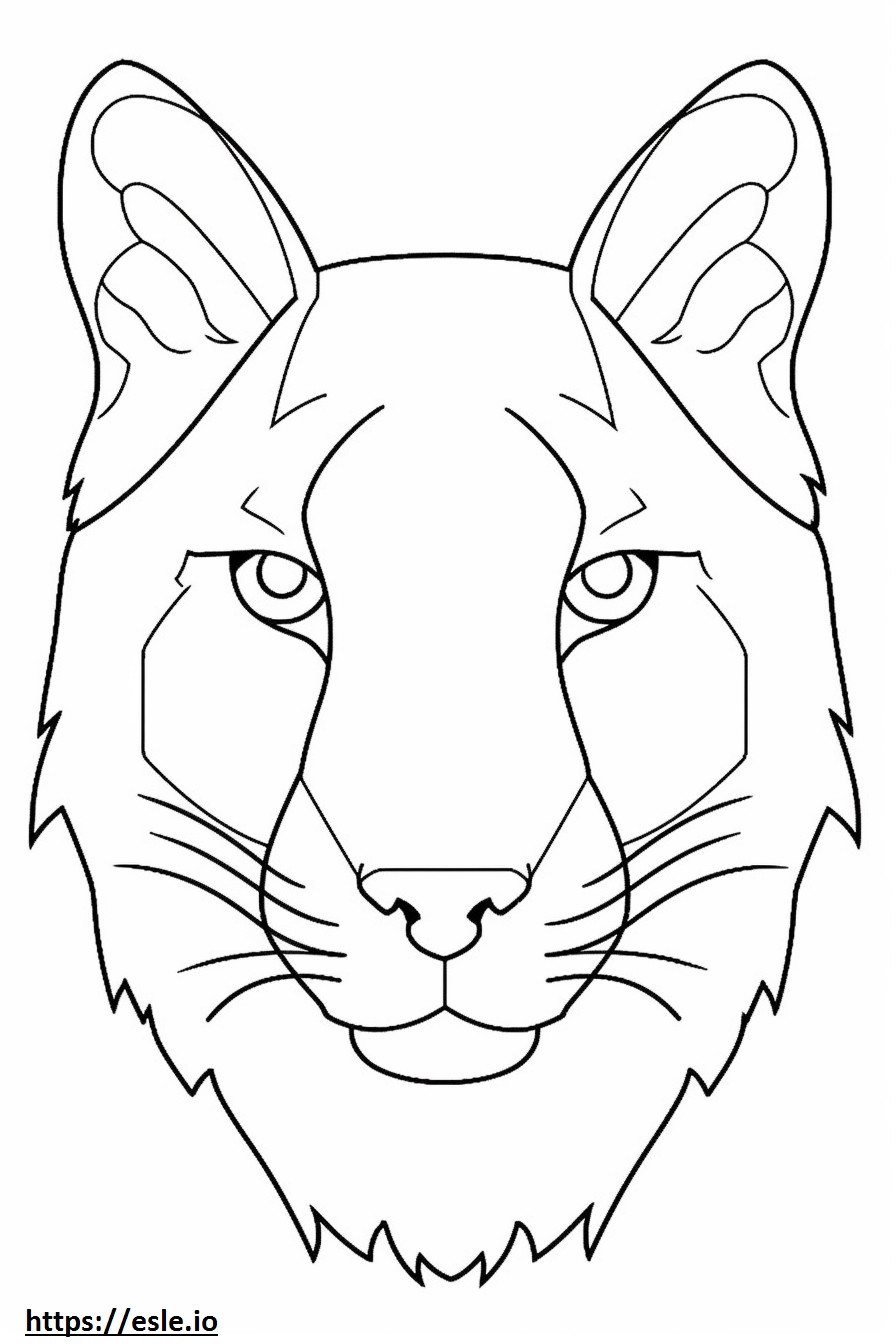 Balkan Lynx-gezicht kleurplaat kleurplaat