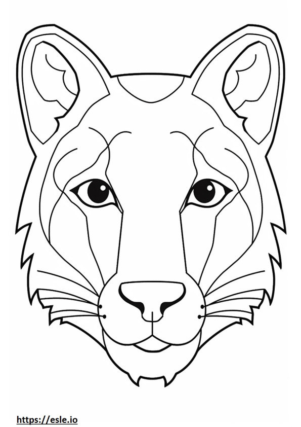 Coloriage Visage du Lynx des Balkans à imprimer