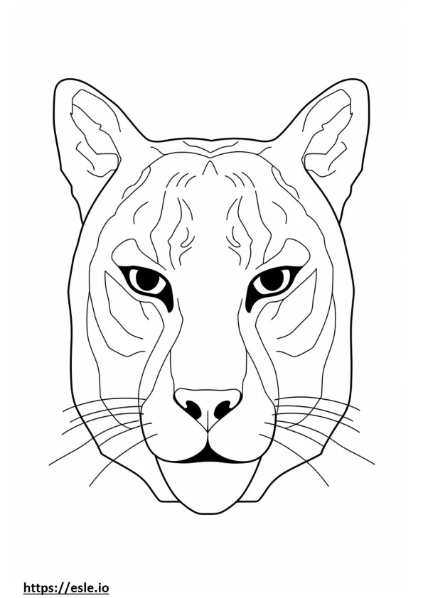 Balkan Lynx face coloring page
