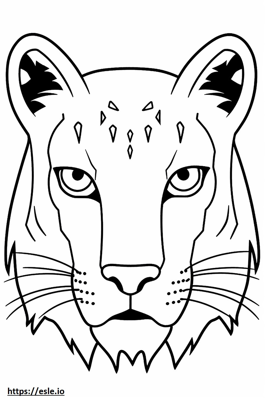 Wajah Lynx Balkan gambar mewarnai