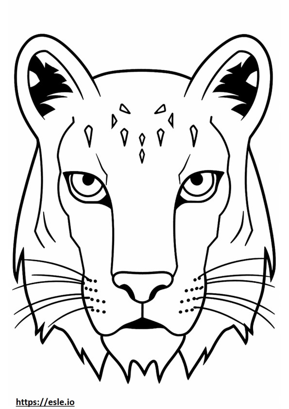 Coloriage Visage du Lynx des Balkans à imprimer