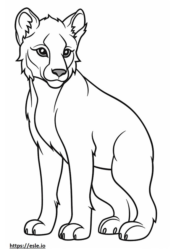 Balkan Lynx baby kleurplaat