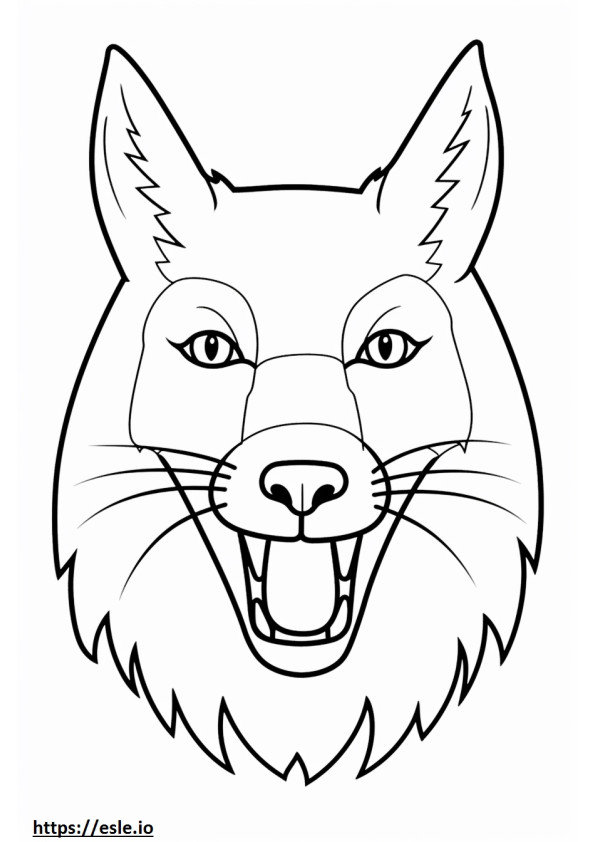 Balkán Lynx mosoly emoji szinező