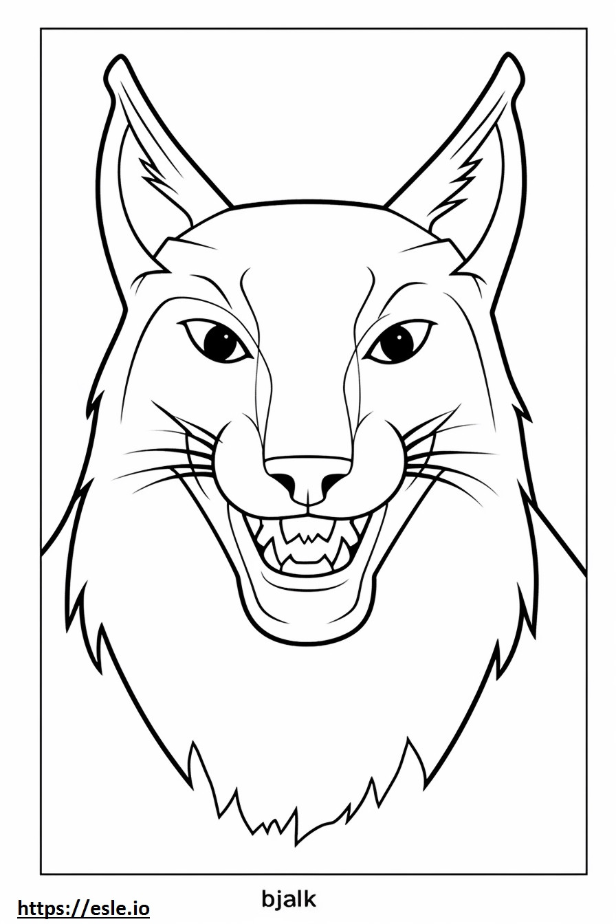Emoji senyum Lynx Balkan gambar mewarnai