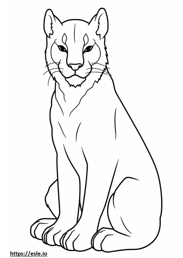 Balkan Lynx cute coloring page
