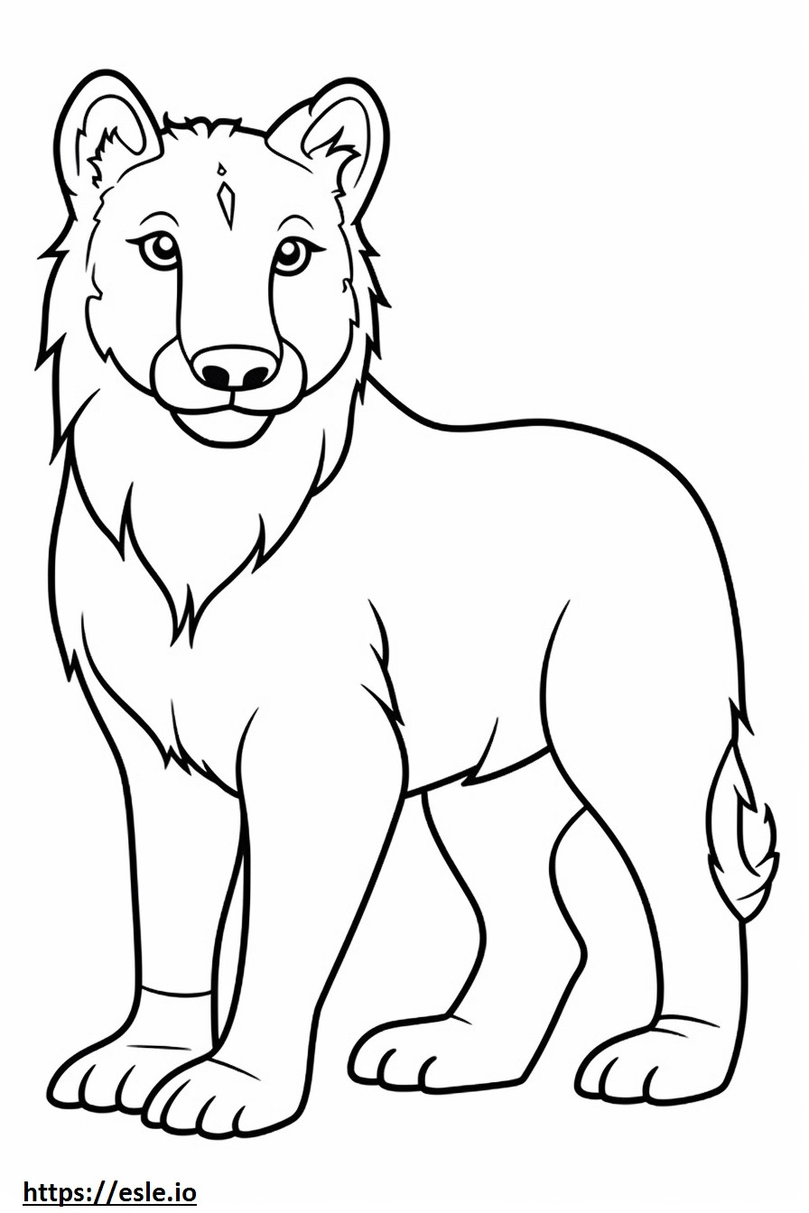 Balkan Lynx Kawaii kleurplaat kleurplaat