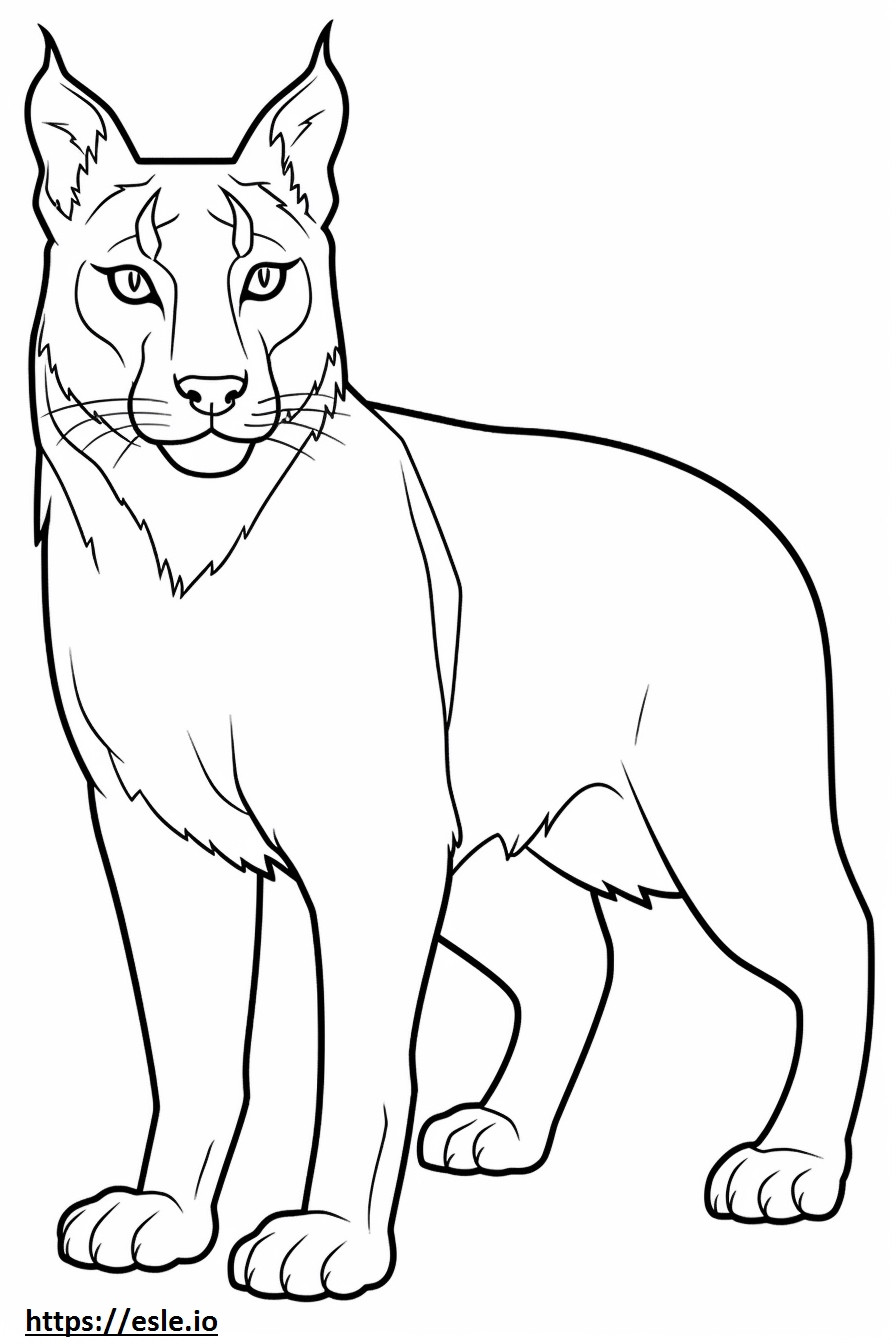 Balkan Lynx Friendly coloring page