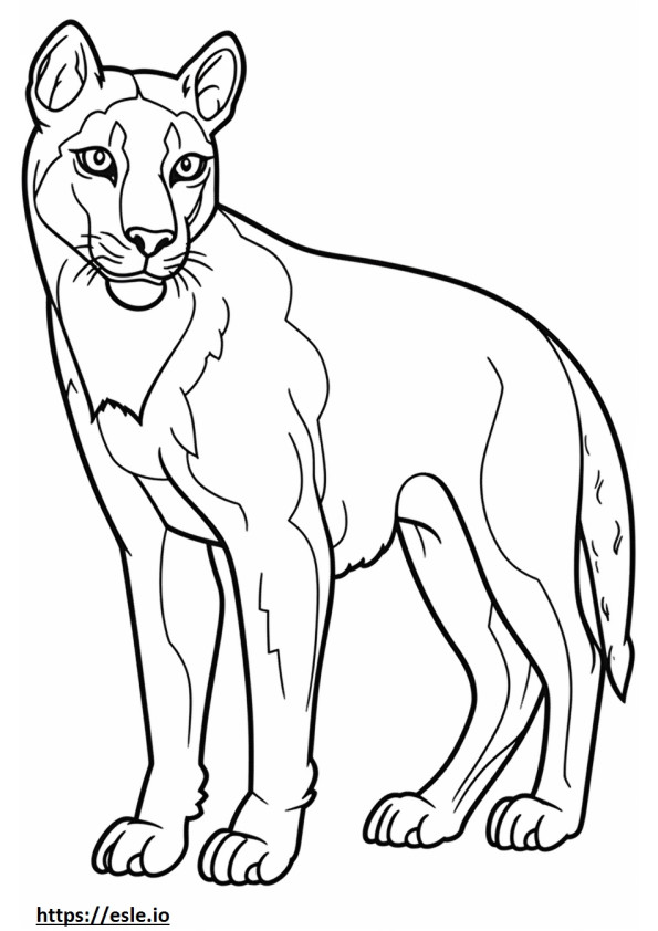 Coloriage Amical pour le Lynx des Balkans à imprimer