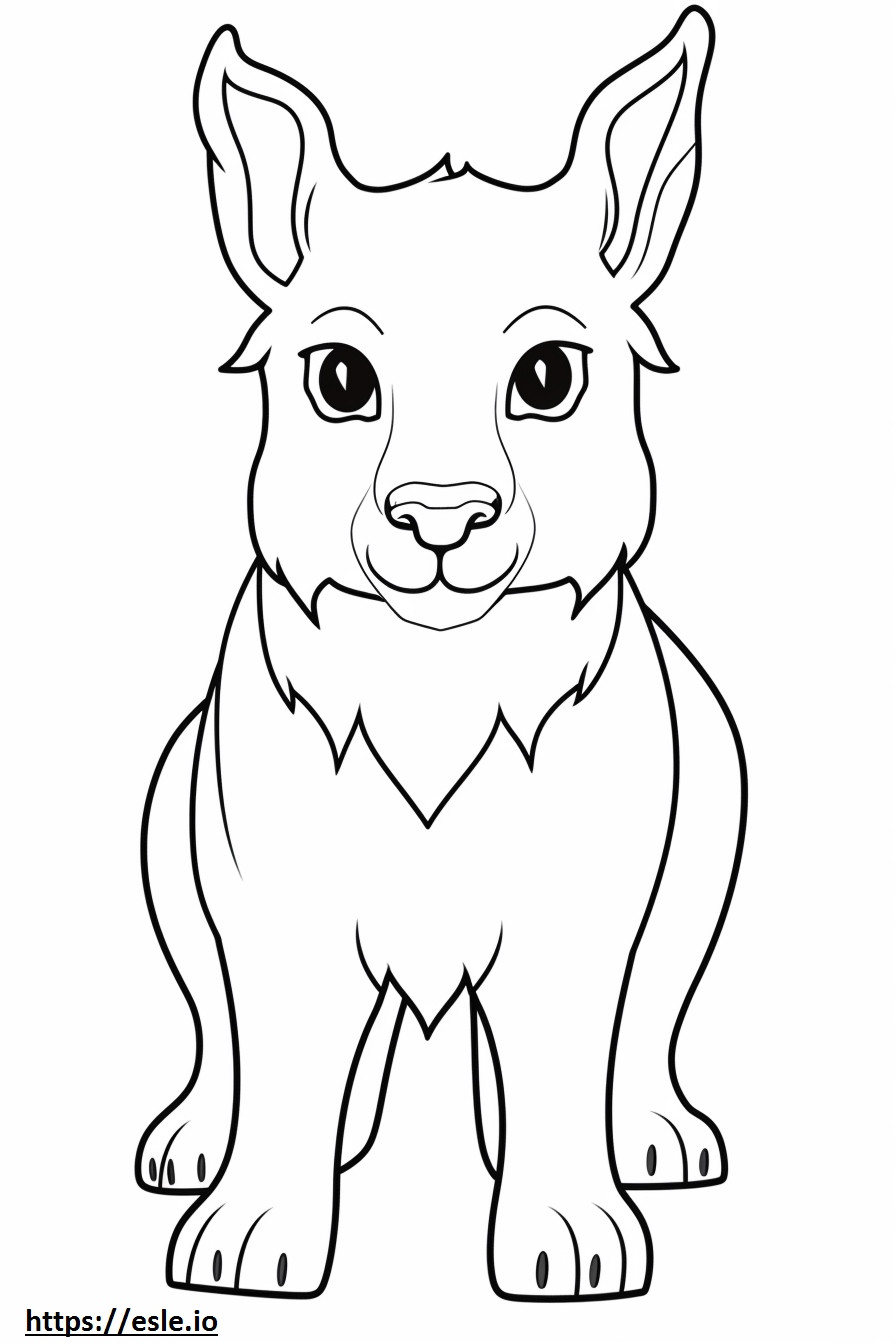 Balkan Lynx Kawaii kleurplaat kleurplaat