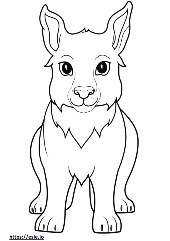 Balkan Lynx Kawaii coloring page