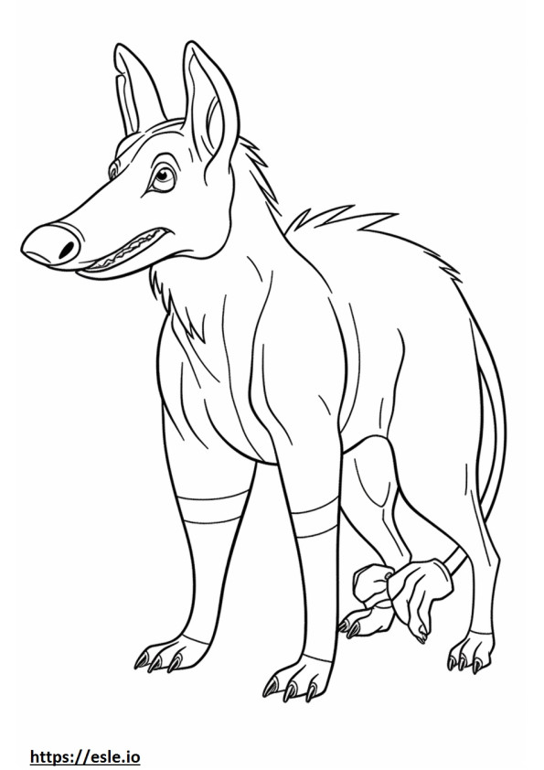 Bandicoot full body coloring page