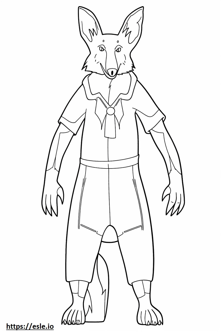 Bandicoot full body coloring page