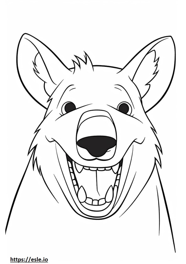 Coloriage Emoji sourire de Bandicoot à imprimer