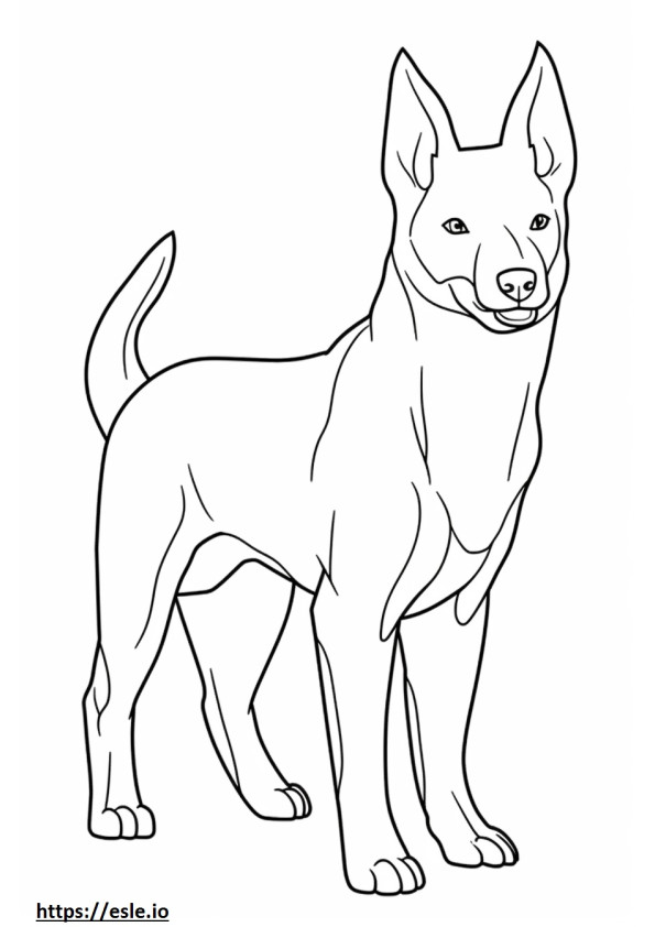バセンジー犬かわいい ぬりえ - 塗り絵