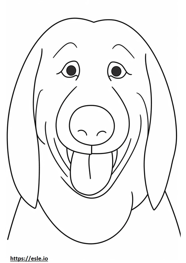 Emoji de sonrisa de Basset Fauve de Bretaña para colorear e imprimir