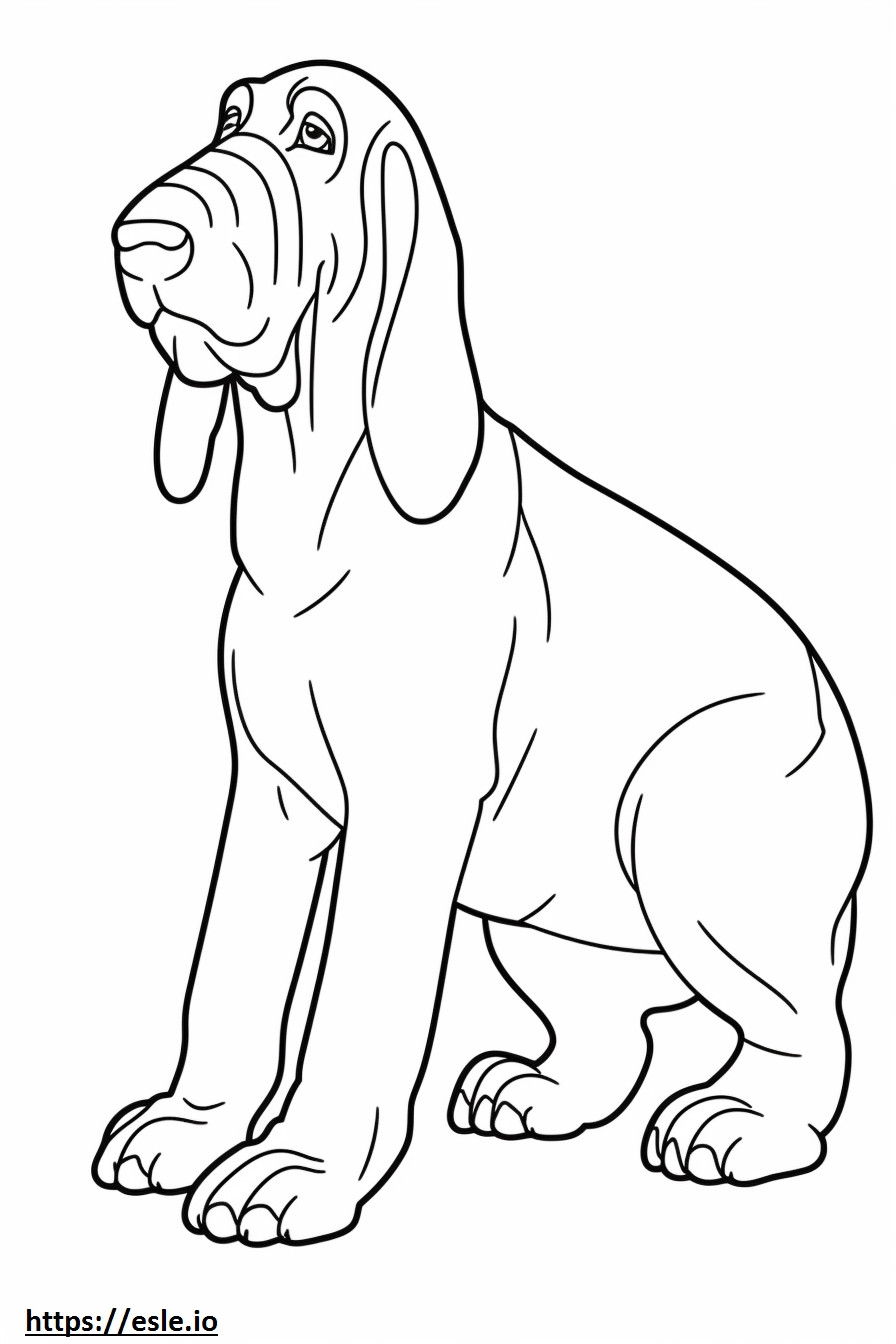 Basset Hound Playing coloring page