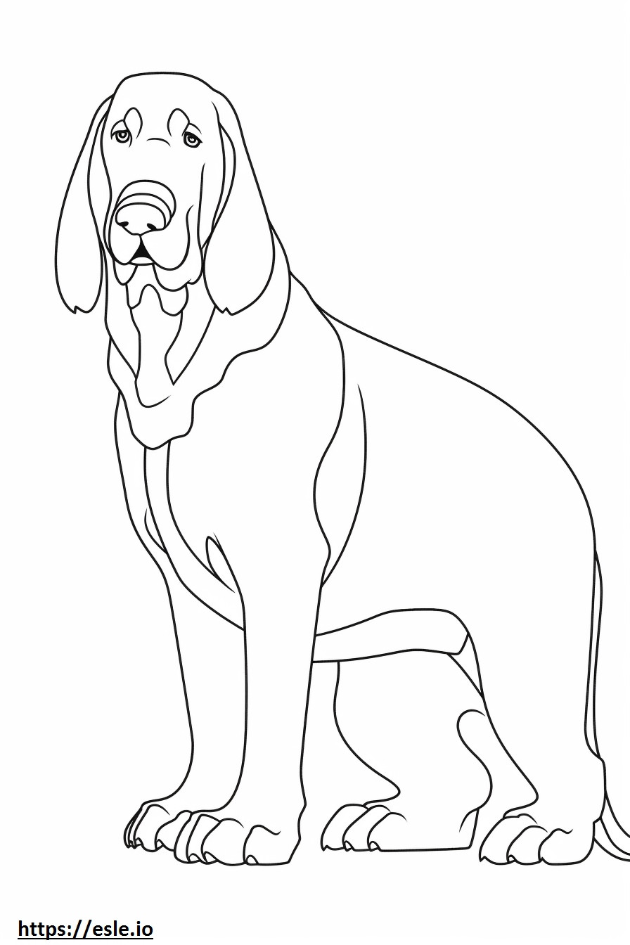 Basset Hound Friendly coloring page