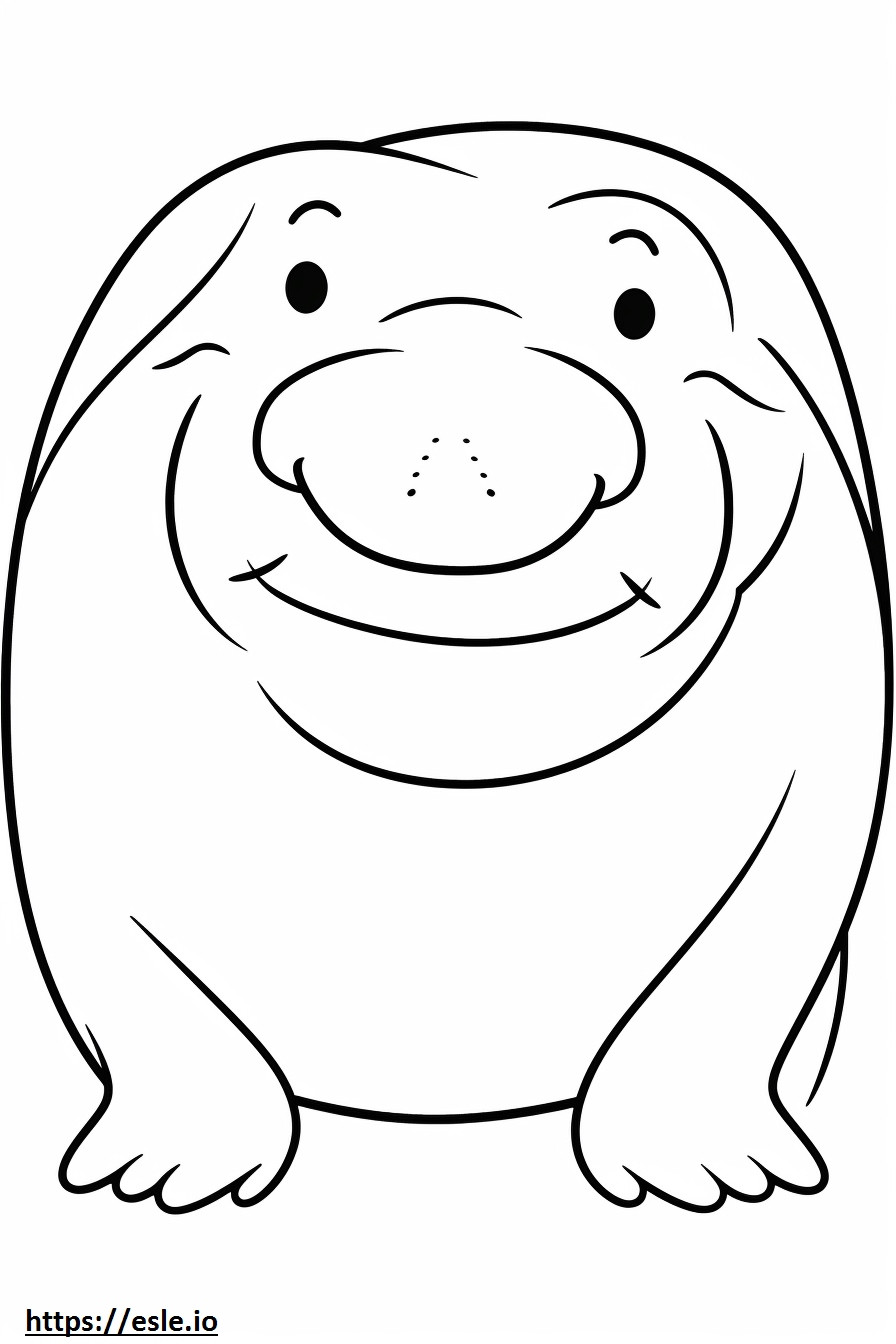 Emoji de sonrisa de bassetoodle para colorear e imprimir