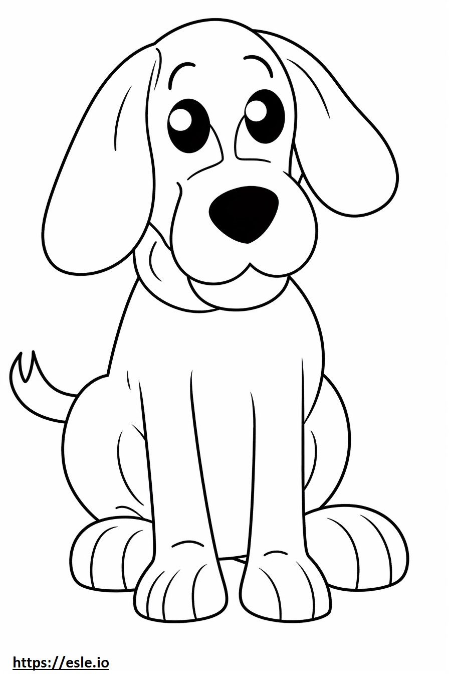 Bassetoodle baby coloring page