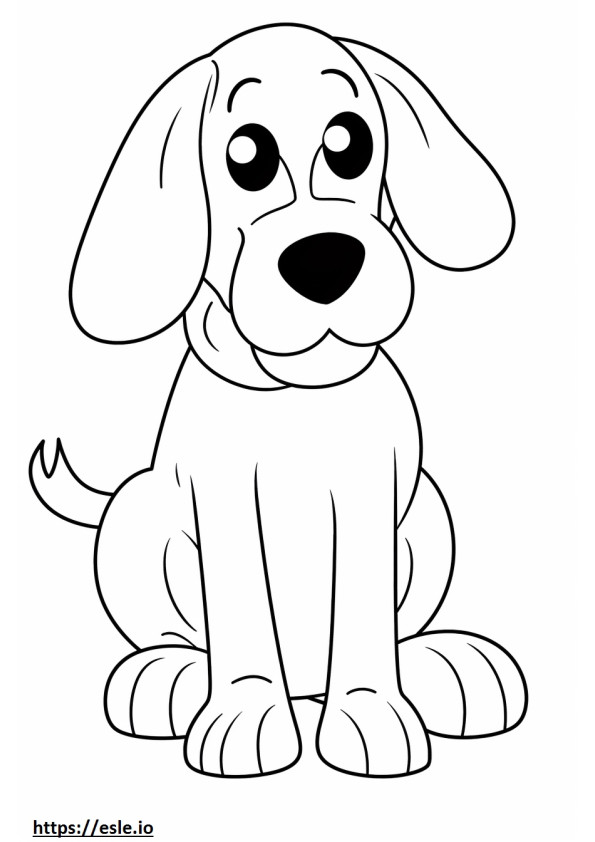 Bassetoodle baby coloring page