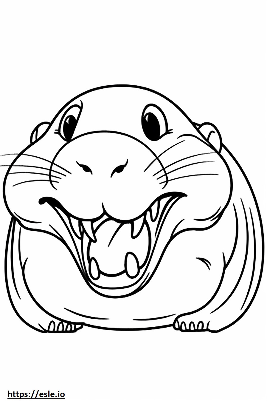 Bassetoodle smile emoji coloring page