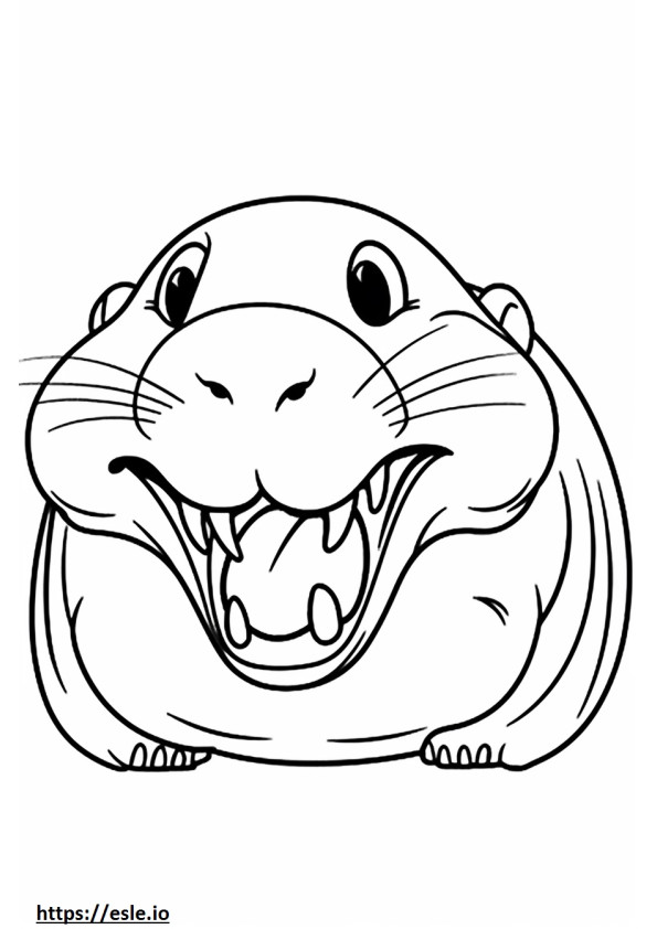Emoji del sorriso di bassetoodle da colorare