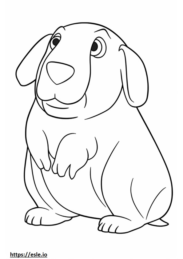 Desenho animado Bassetoodle para colorir