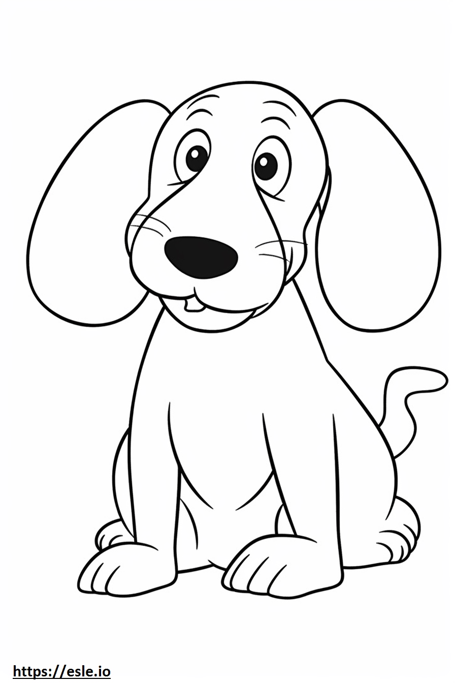 Bassetoodle Cute Coloring Page