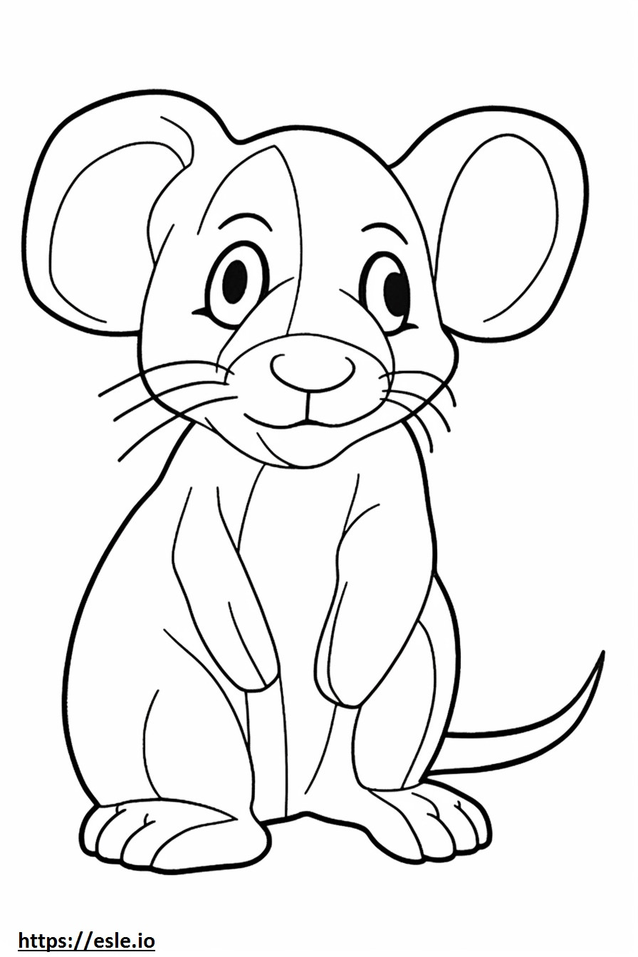 Bassetoodle Playing coloring page