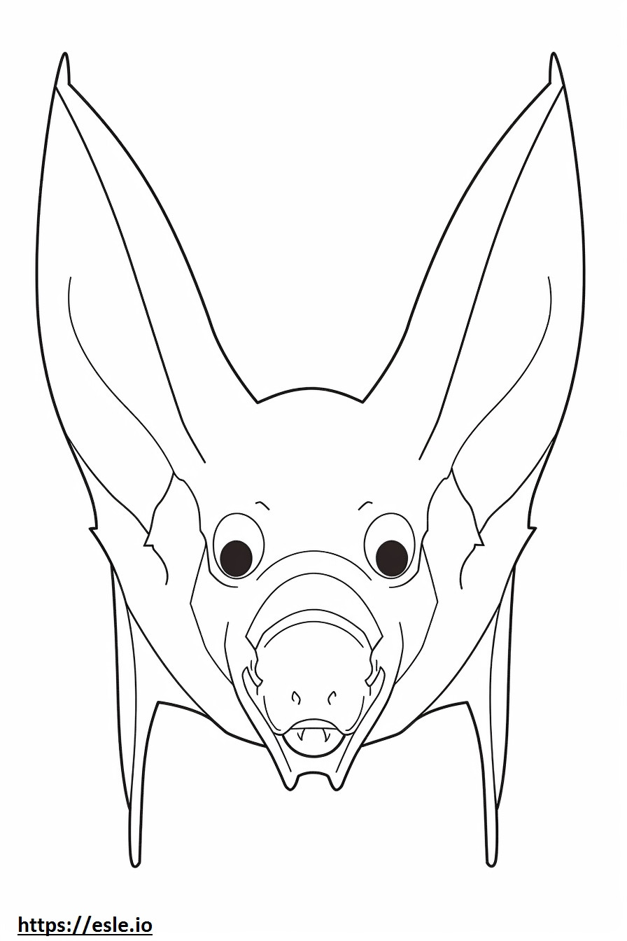 Cara de morcego para colorir