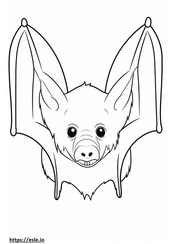 Cara de morcego para colorir