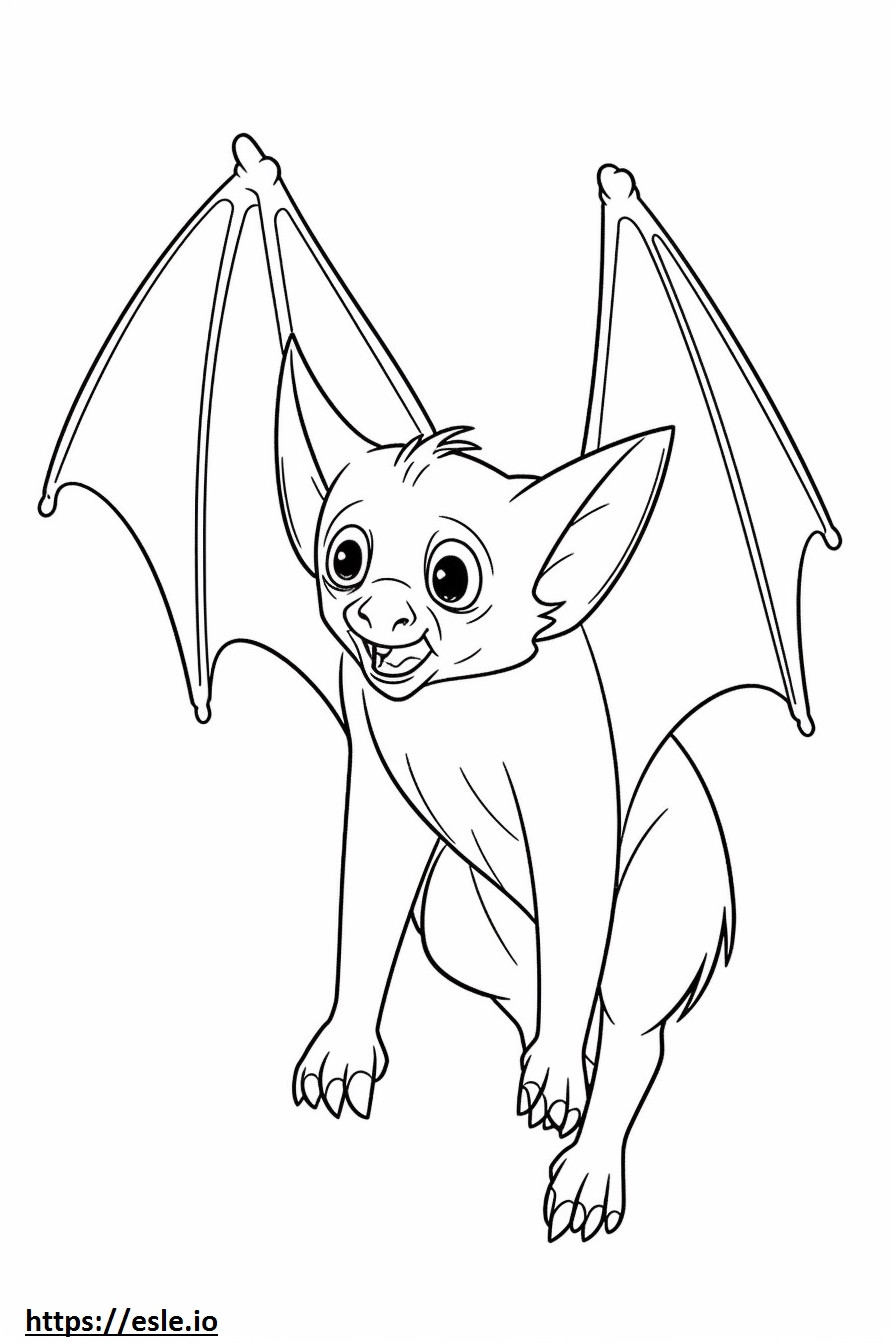 Morcego bebê para colorir