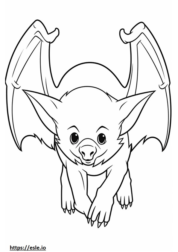 bebé murciélago para colorear e imprimir