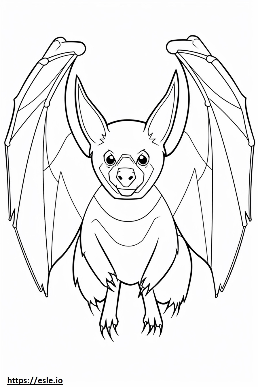 Cartone animato di pipistrello da colorare