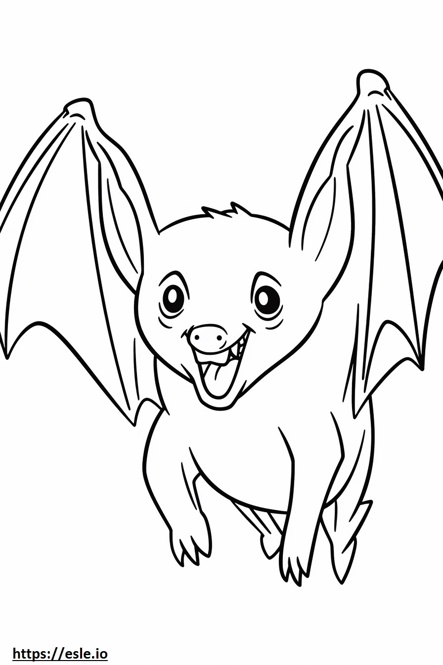 Morcego fofo para colorir