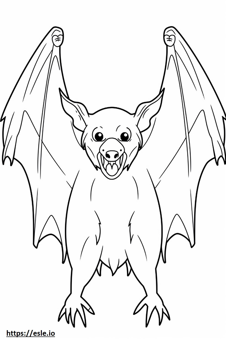 Bat Friendly coloring page